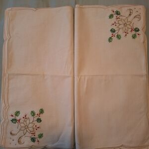Vintage Cream Embroidered napkins Set Of 12